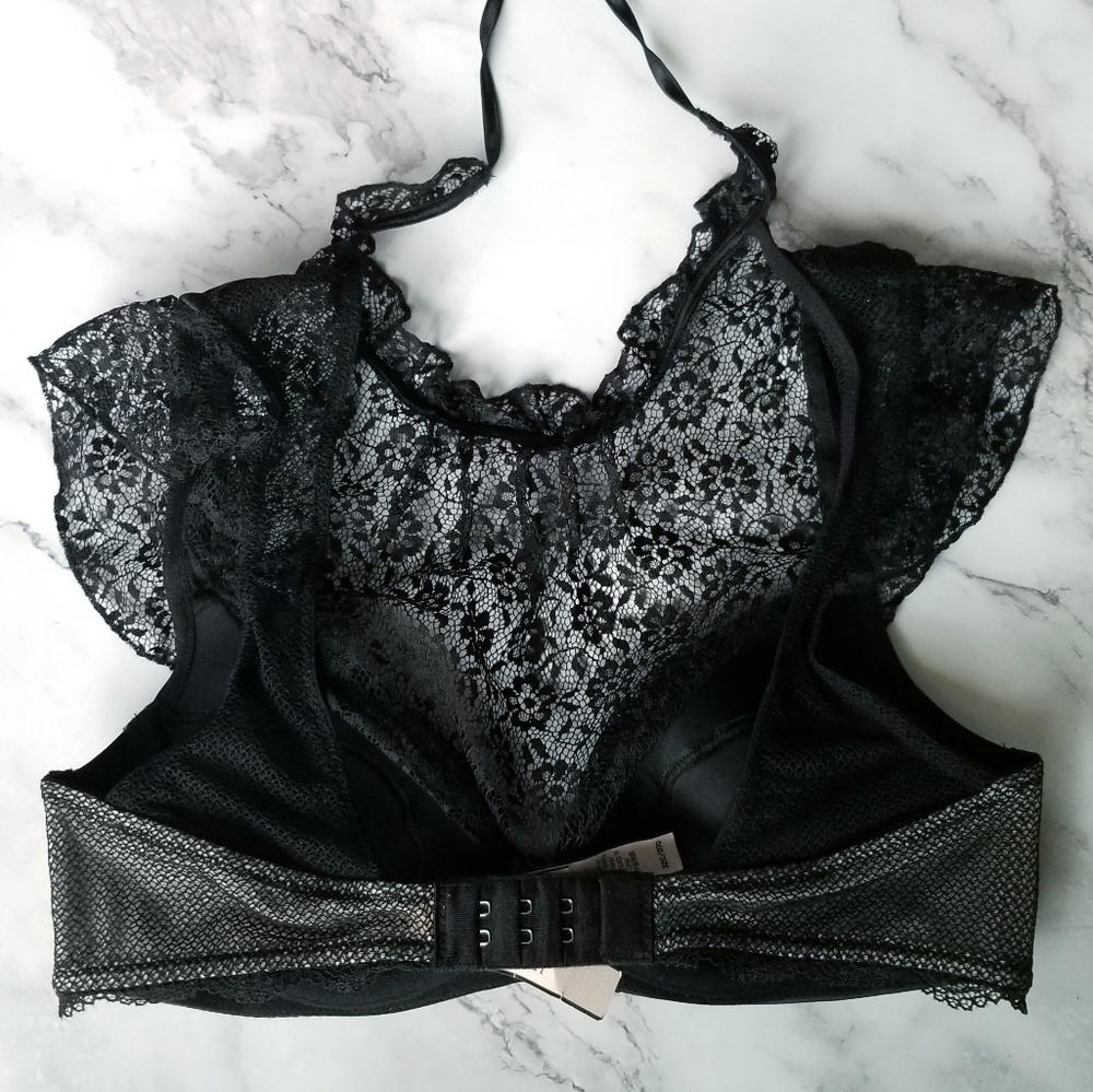 🍒NWT🍒 VICTORIA'S SECRET HIGH NECK SATIN BRA - Picture 5 of 6